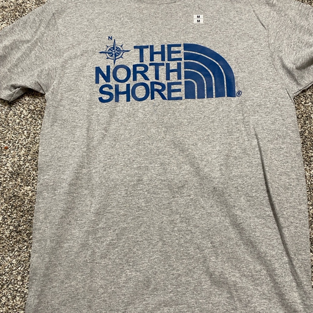 Delta Gray Short Sleeve Tee with Blue Accents